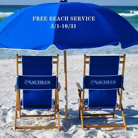 Nautilus 2408 Gulf View 2 Bedroom 4Th Floor Free Beach Service 沃尔顿堡滩 外观 照片